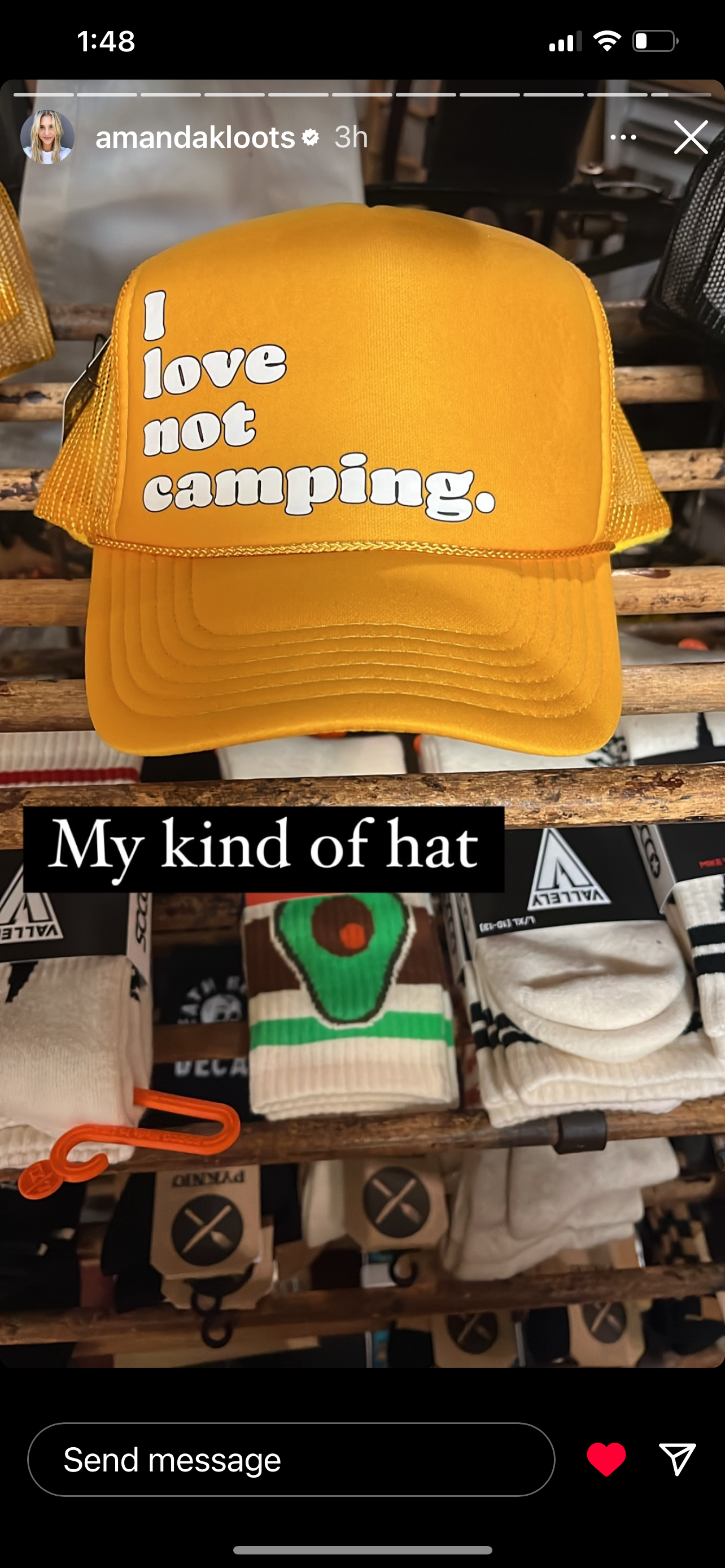 I love not camping.