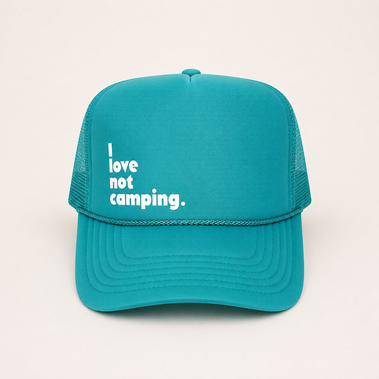 I love not camping. New design.