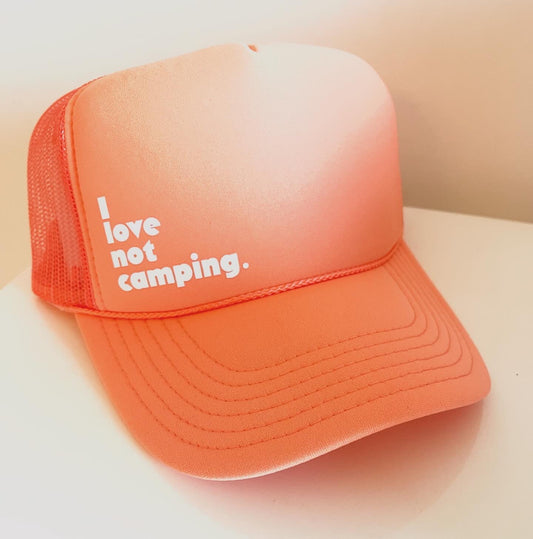 I love not camping. New design.