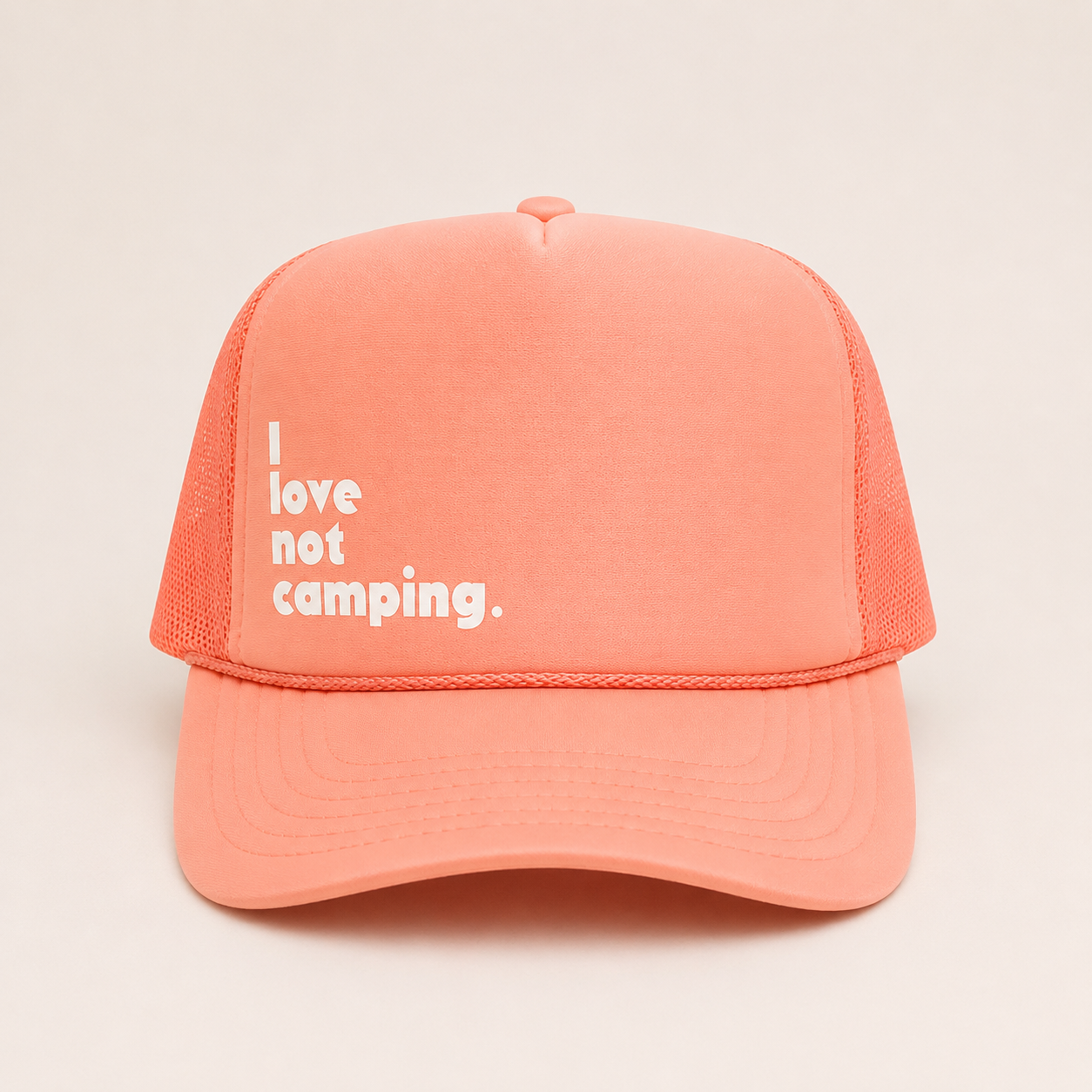 I love not camping. New design.