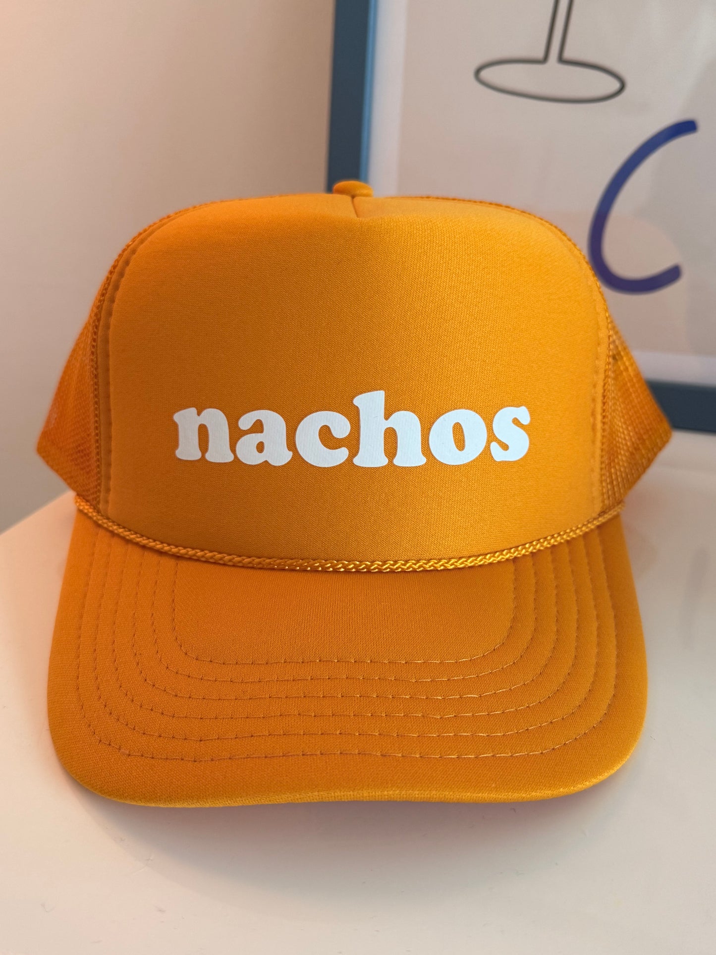 Nachos Retro 80s Font Trucker Hat | Vintage Style Snapback Cap