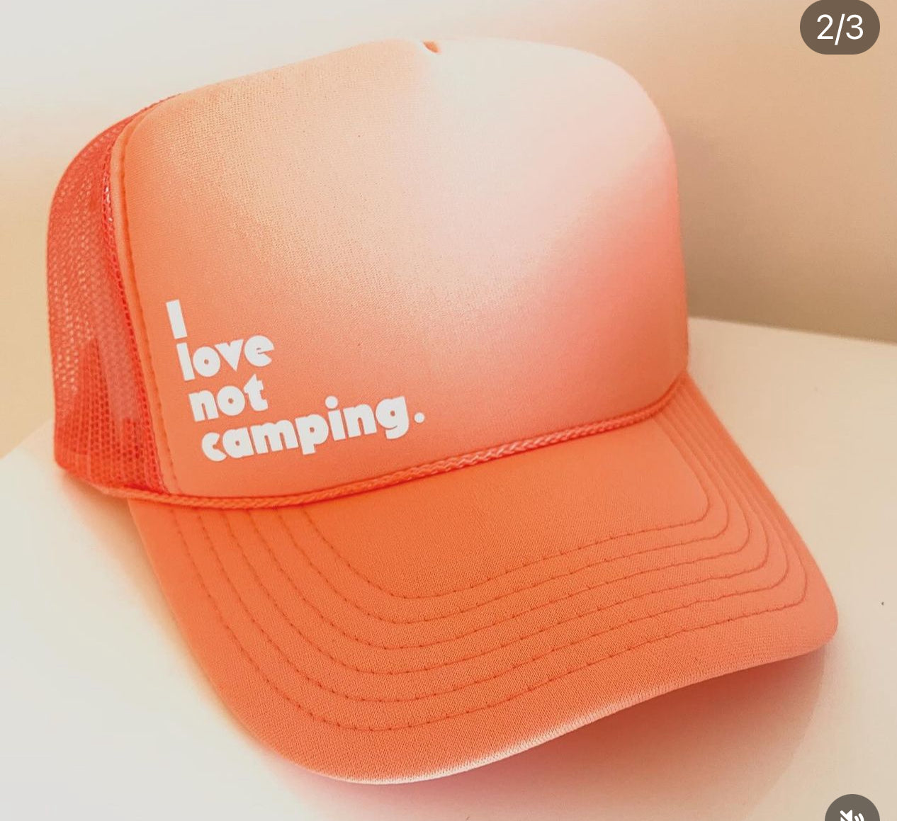 I love not camping. New design.