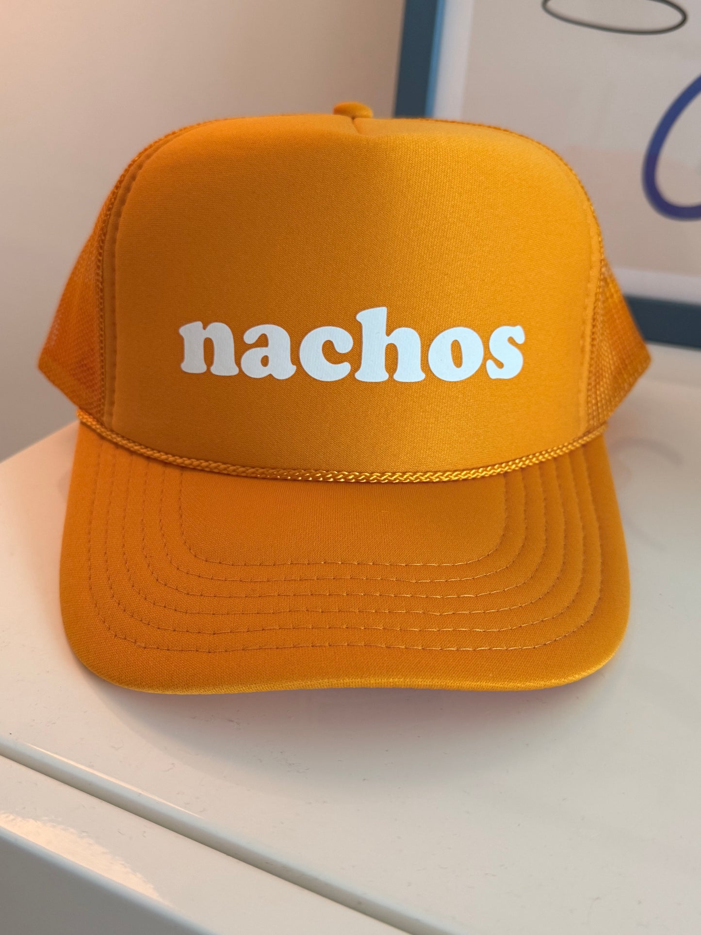 Nachos Retro 80s Font Trucker Hat | Vintage Style Snapback Cap